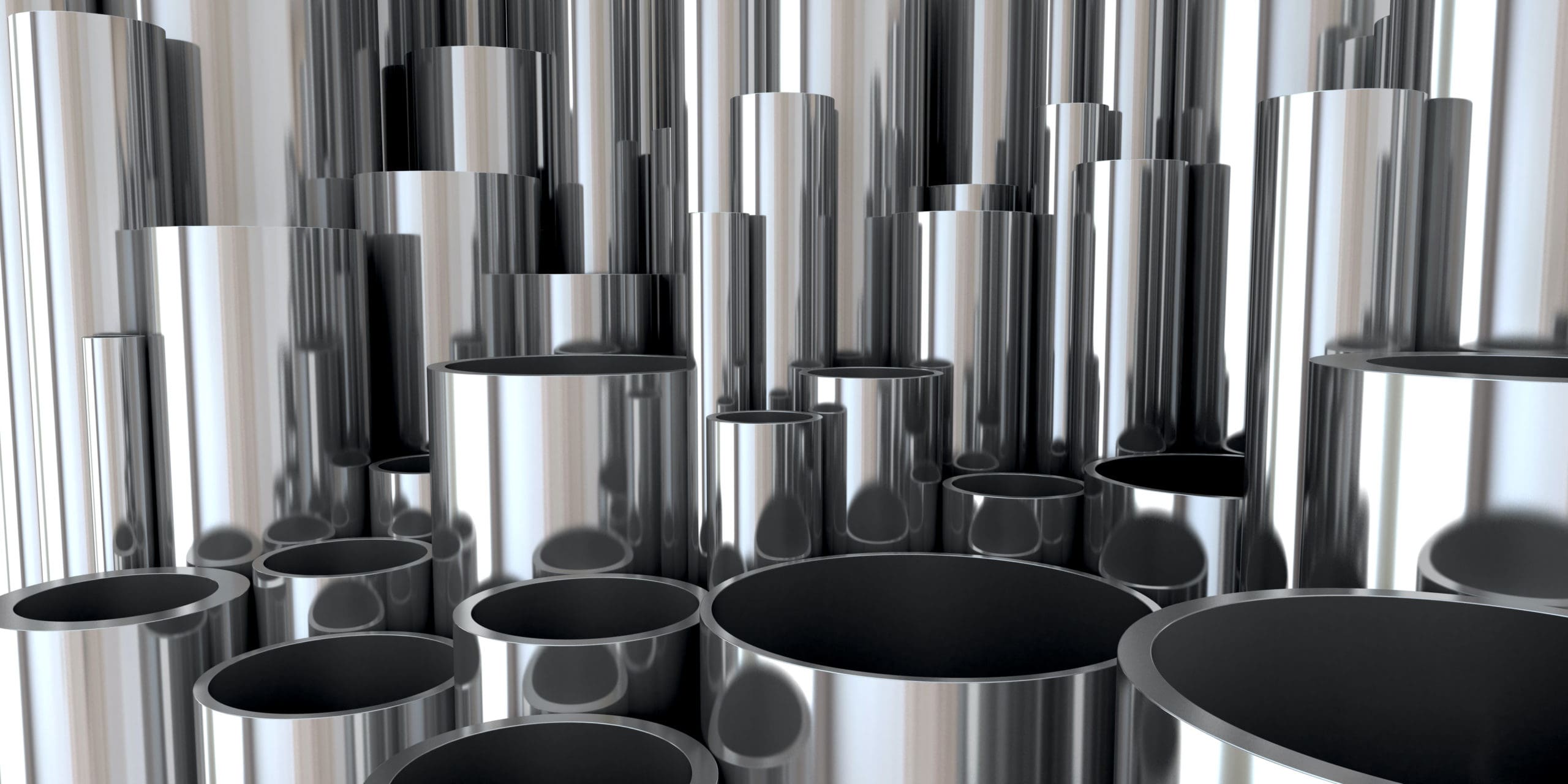 stack of steel tubing